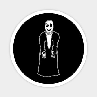 Gaster Undertale Simple Black and White Design Magnet